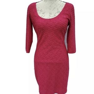 Guess Bandage Bodycon mini dress zipper back Fuchsia / Hot pink size 14
